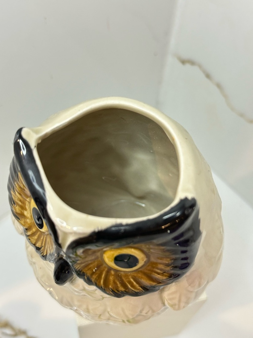 VINTAGE Japanese CERAMIC OWL MINI CANISTER VASE - Picture 4 of 5